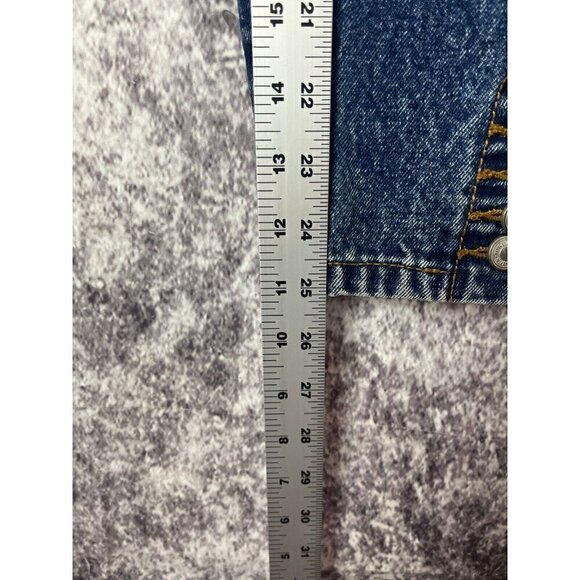 Jordache Jeans Womens 9/10 Blue Dark Button Ankle High Rise Corset 80s Bareback - Picture 8 of 15